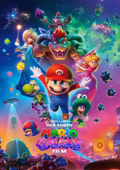 Filmplakat Der Super Mario Galaxy Film 2D und 3D 
